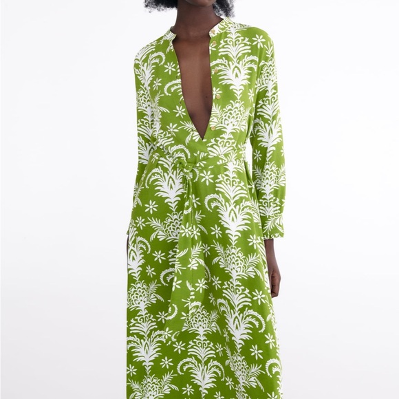 ZARA belted print dress - Picture 2 of 10